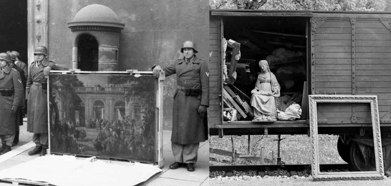 German guards with stolen art.